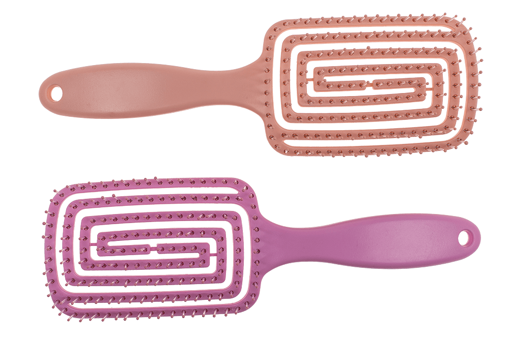 Flexible detangling brush,