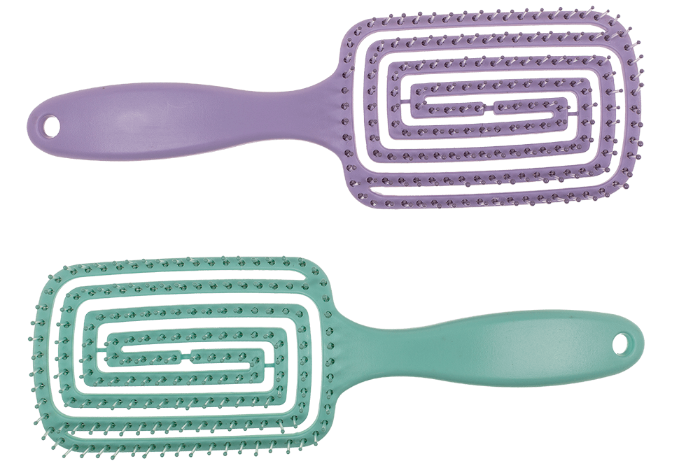 Flexible detangling brush,