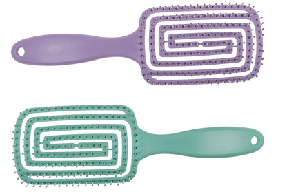 Flexible detangling brush,