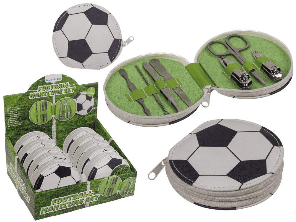 Manicure set met voetbalontwerp, 7 stuks.