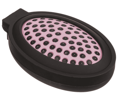 Folding pocket mirror with hair brush,