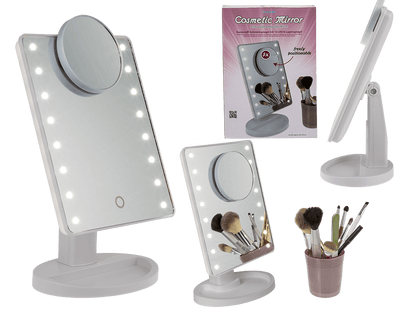 Cosmetic mirror with 16 LED & magnifier mirror,