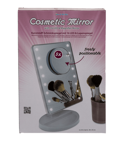 Cosmetic mirror with 16 LED & magnifier mirror,