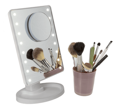 Cosmetic mirror with 16 LED & magnifier mirror,