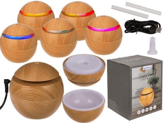 Mini humidifier/oil diffuser, Wooden Optic,