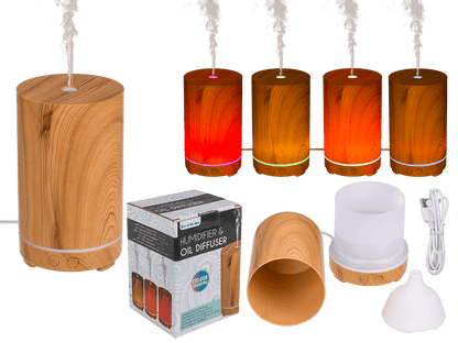 Mini humidifier/oil diffuser, Wooden Tower Optic