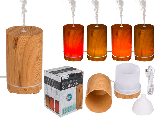 Mini humidifier/oil diffuser, Wooden Tower Optic