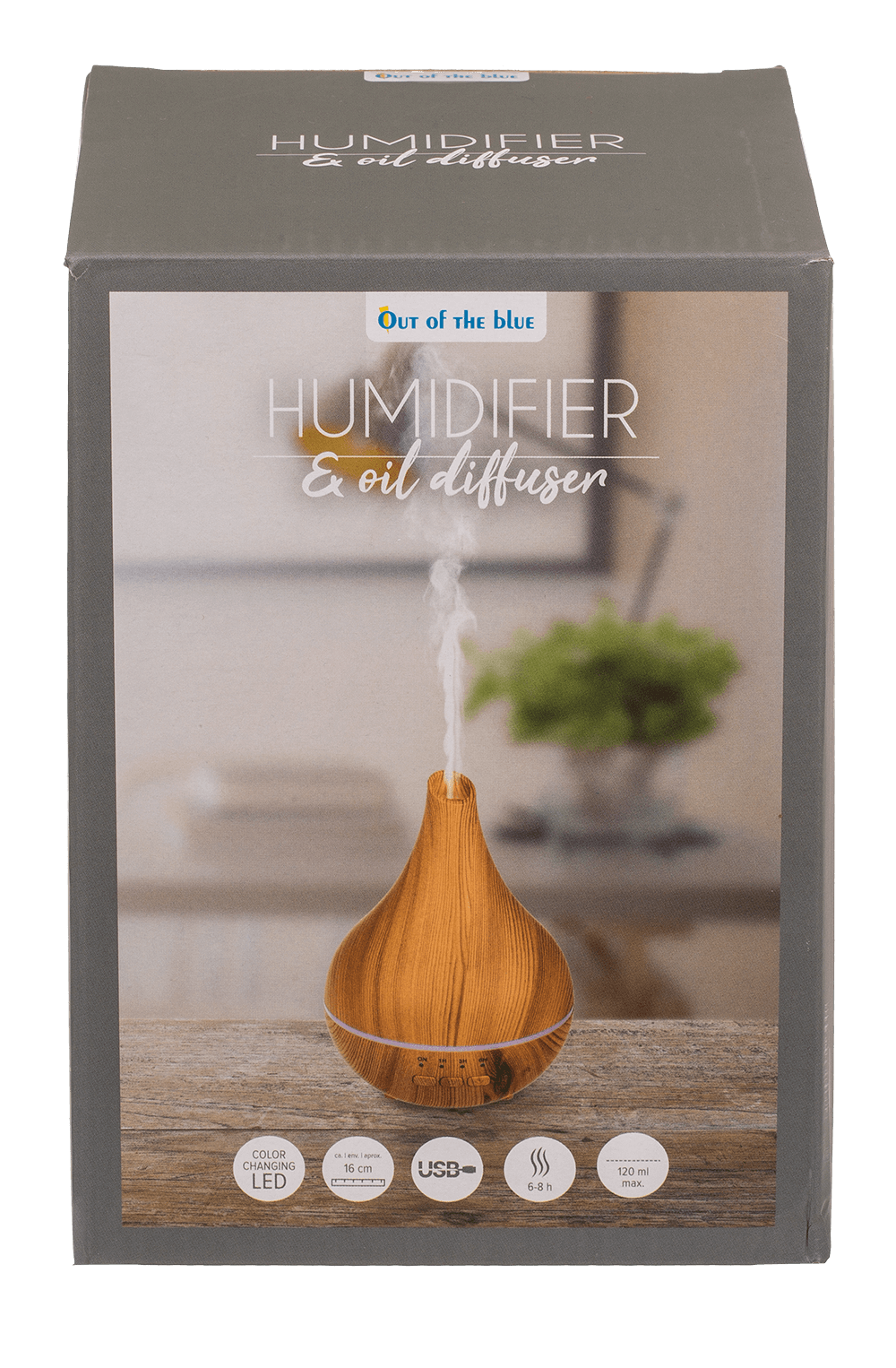 Humidifier/oil diffuser, Wooden Optic II,