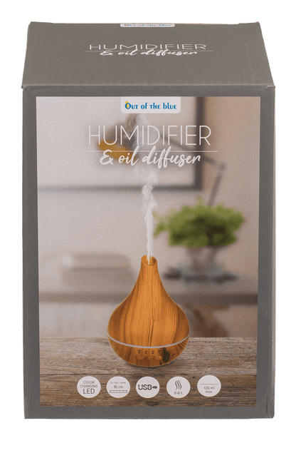 Humidifier/oil diffuser, Wooden Optic II,