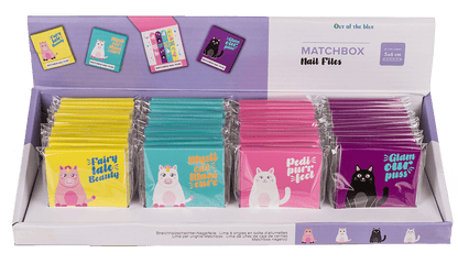 Matchbox nail files, ca. 5,5 x 5,8 cm,