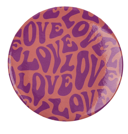 Round shaped pocket mirror, Love,