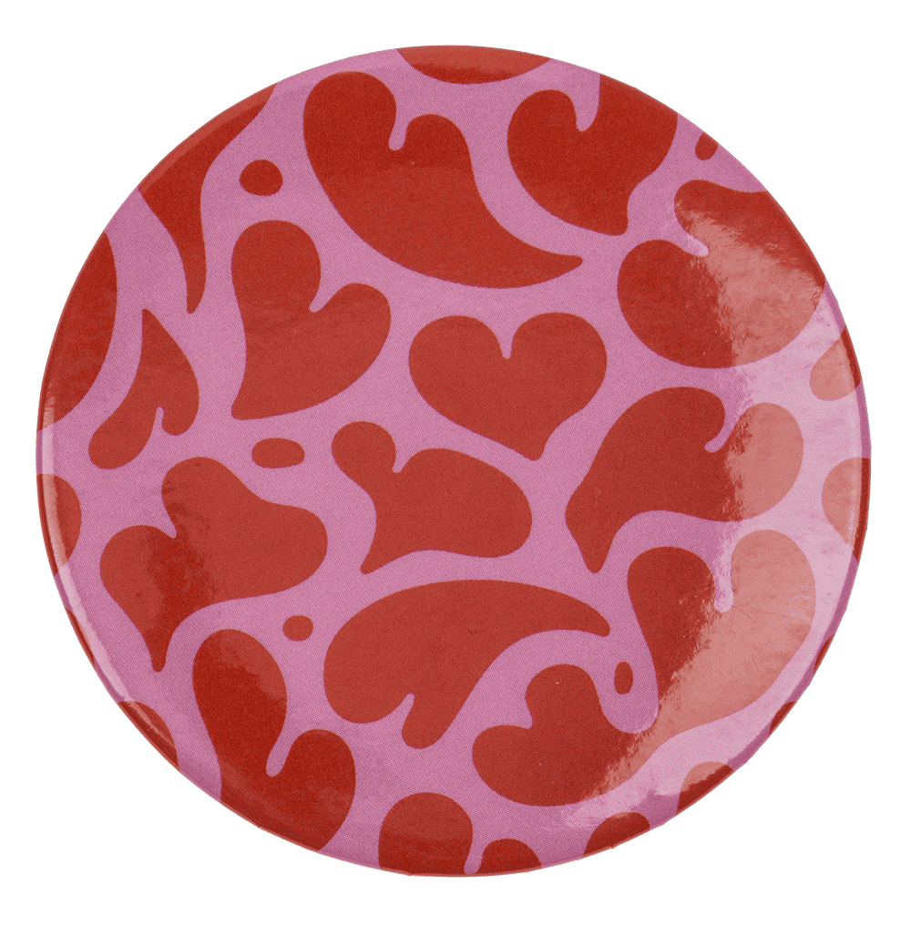 Round shaped pocket mirror, Love,