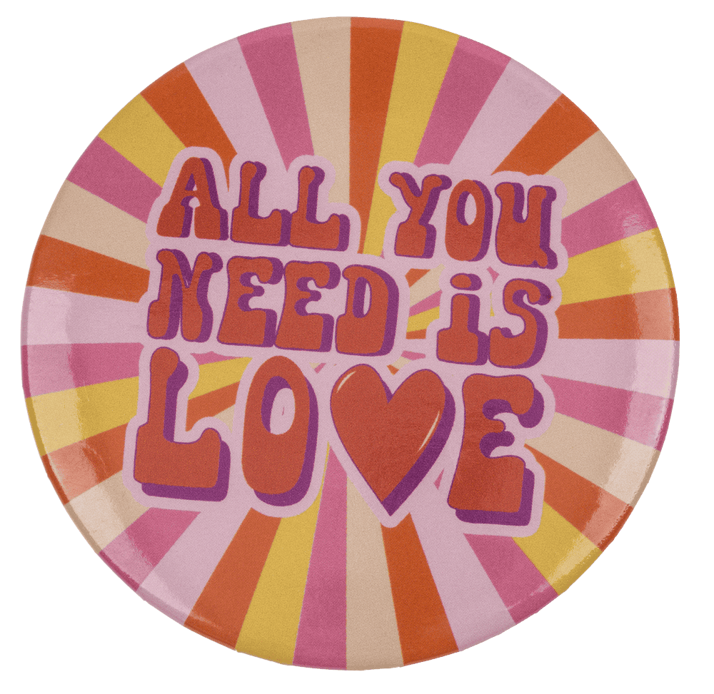 Round shaped pocket mirror, Love,