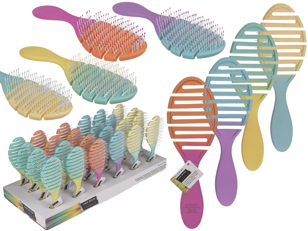 Flexible hair brush, Candy Colours,