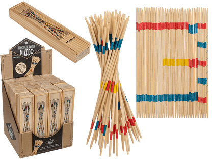 Wooden-micado game, ca. 19 cm, in wooden box,