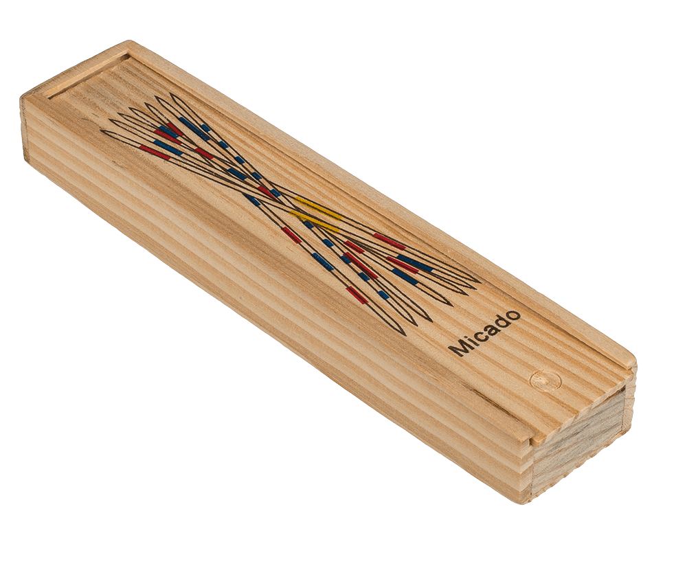 Wooden-micado game, ca. 19 cm, in wooden box,