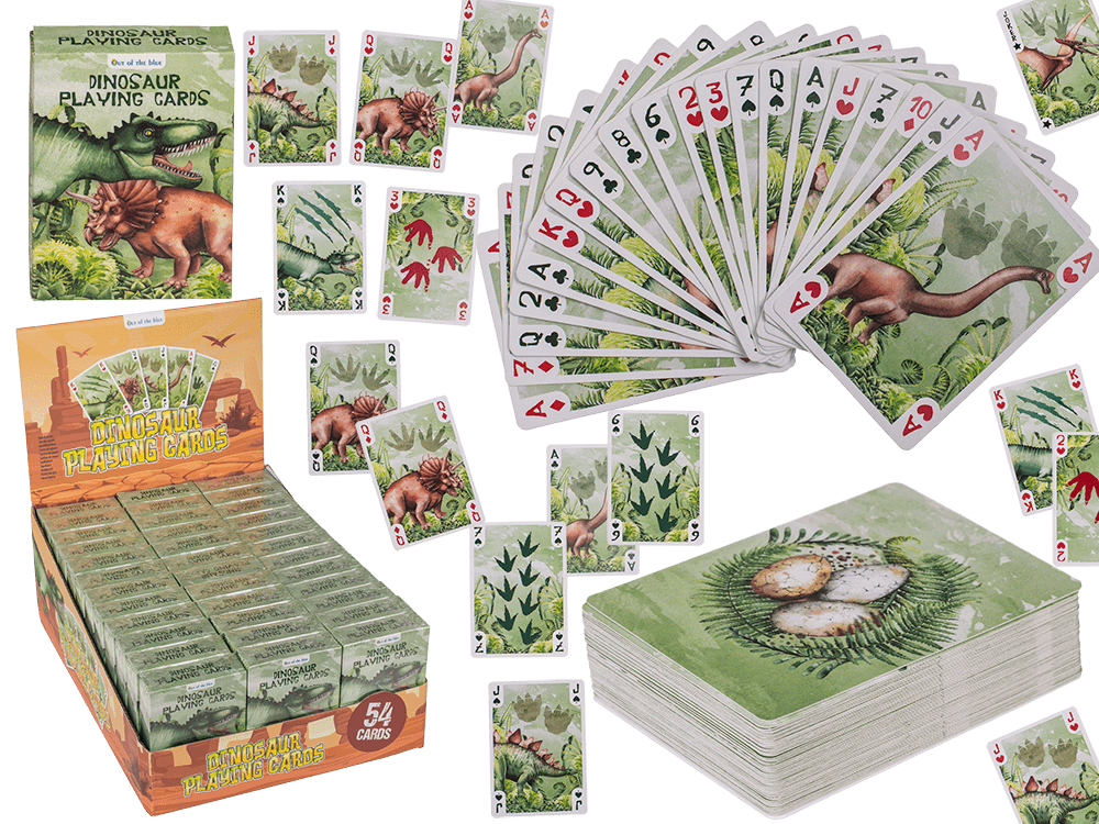 Playing cards, Dinosaur, approx. 5,7 x 8,7 cm,