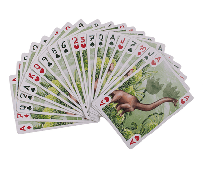 Playing cards, Dinosaur, approx. 5,7 x 8,7 cm,