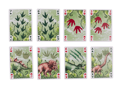 Playing cards, Dinosaur, approx. 5,7 x 8,7 cm,