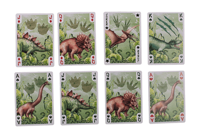 Playing cards, Dinosaur, approx. 5,7 x 8,7 cm,