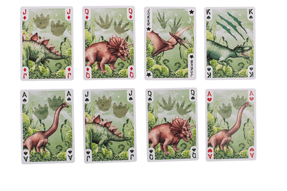 Playing cards, Dinosaur, approx. 5,7 x 8,7 cm,