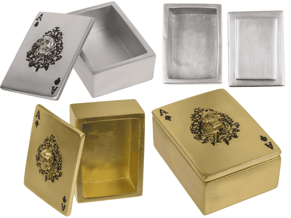 Caja para guardar naipes, calavera