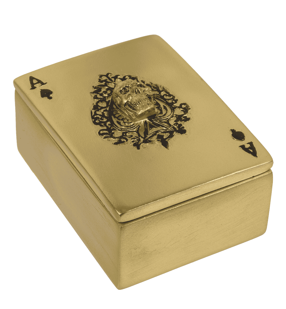 Caja para guardar naipes, calavera