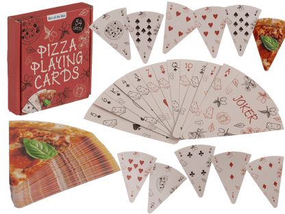 Cartas de juego, pizza