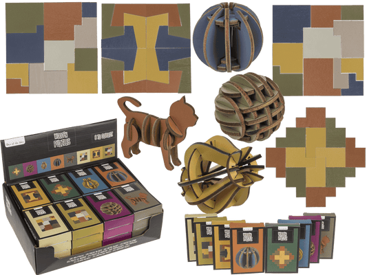 Wooden Puzzle, 8 ass.,