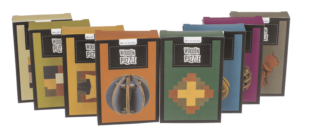 Wooden Puzzle, 8 ass.,