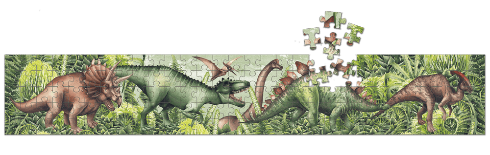 Mini-Puzzle, Dinosaur, 150 pcs.,