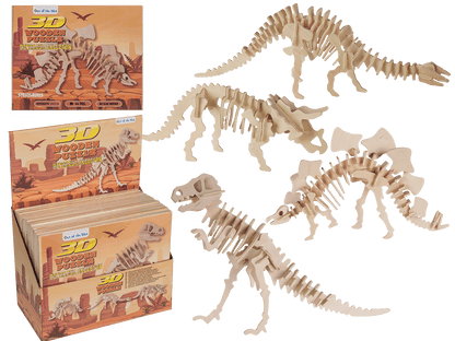 Natural Wooden 3D Puzzle, Dinosaur Skeleton I,