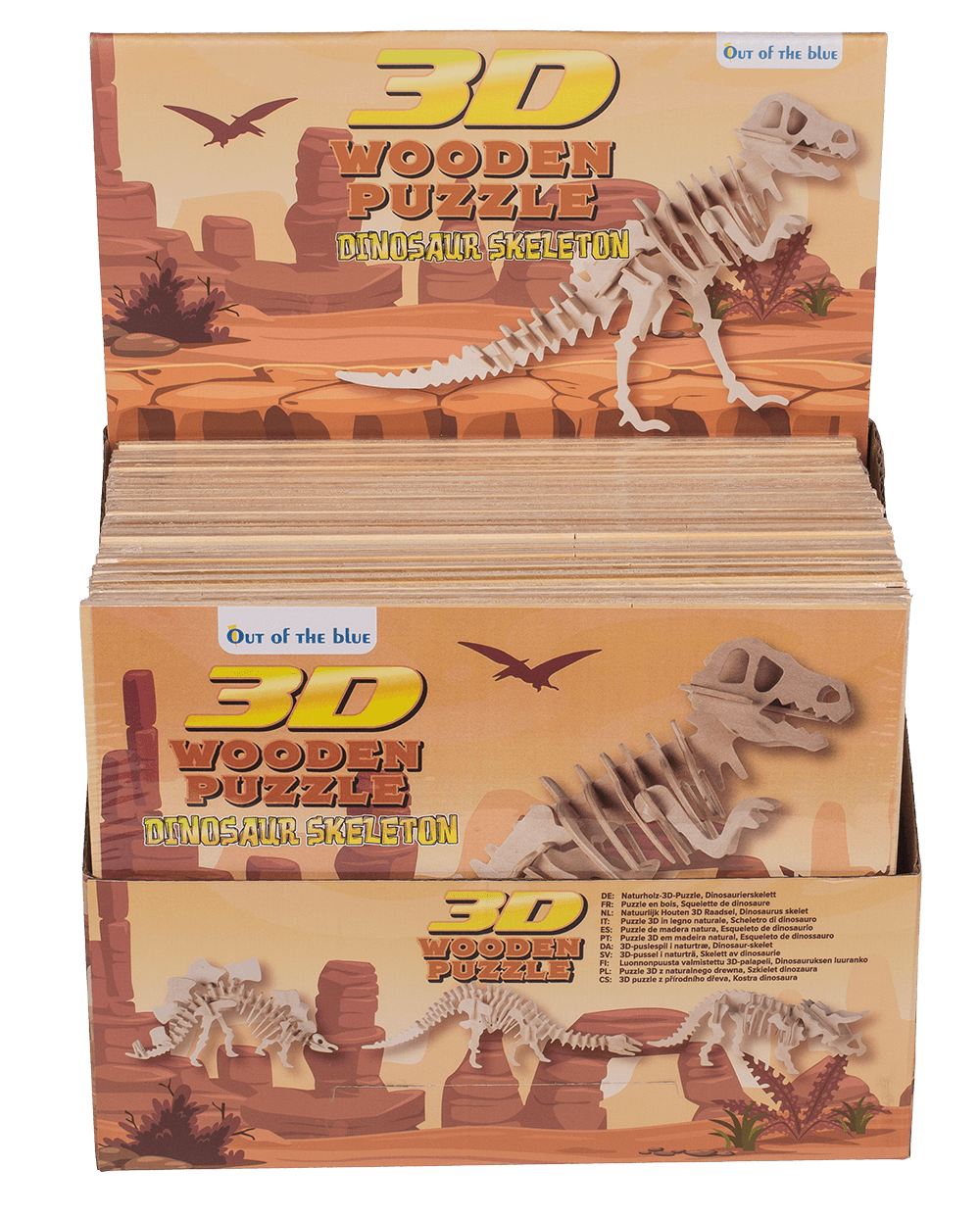 Natural Wooden 3D Puzzle, Dinosaur Skeleton I,
