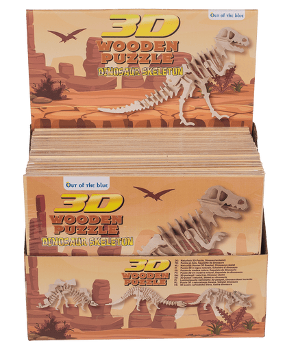 Natural Wooden 3D Puzzle, Dinosaur Skeleton I,