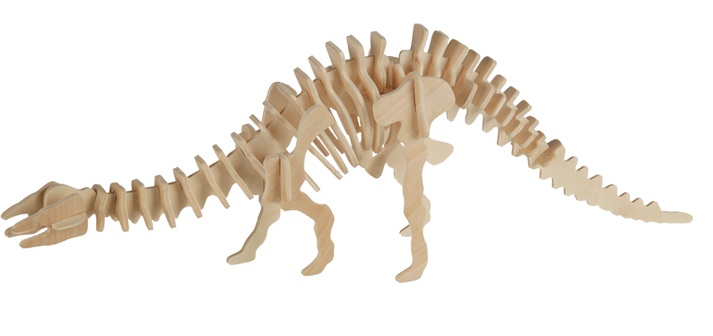 Natural Wooden 3D Puzzle, Dinosaur Skeleton I,