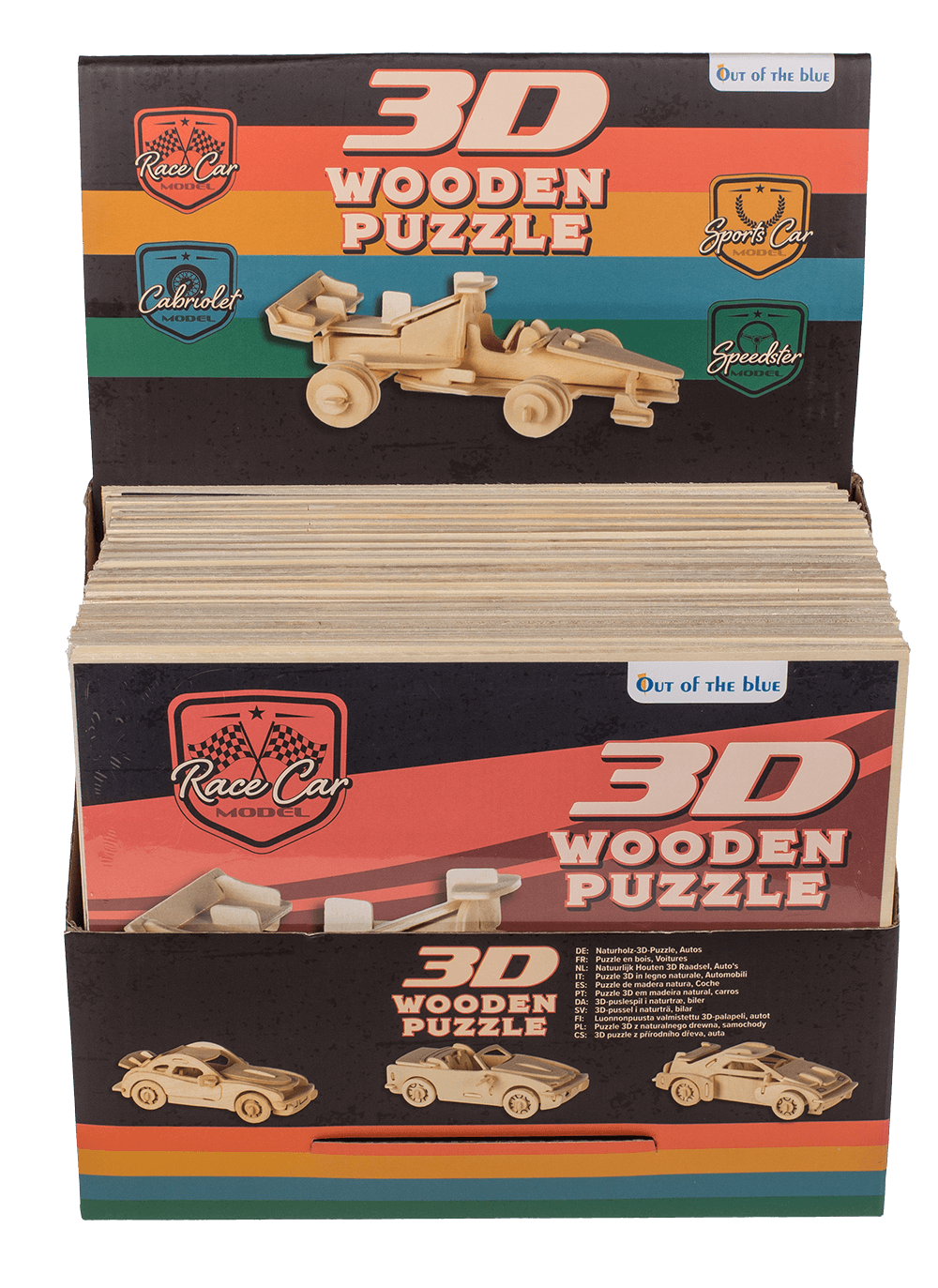 Natural Wooden 3D Puzzle, Cars,