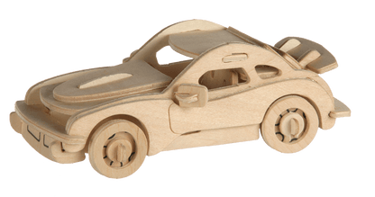 Natural Wooden 3D Puzzle, Cars,