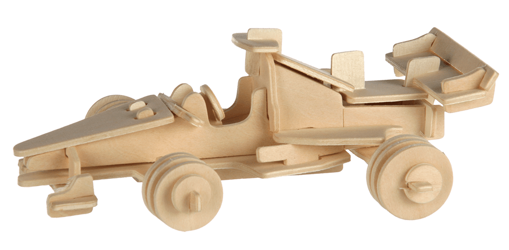 Natural Wooden 3D Puzzle, Cars,