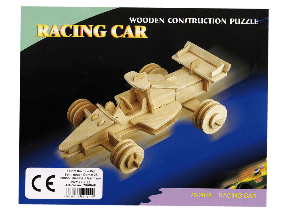 Natural Wooden 3D Puzzle, Cars,