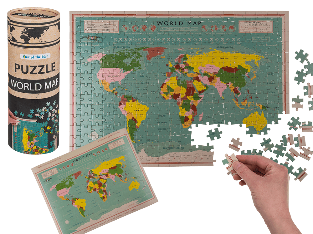 Puzzle, World Map,
