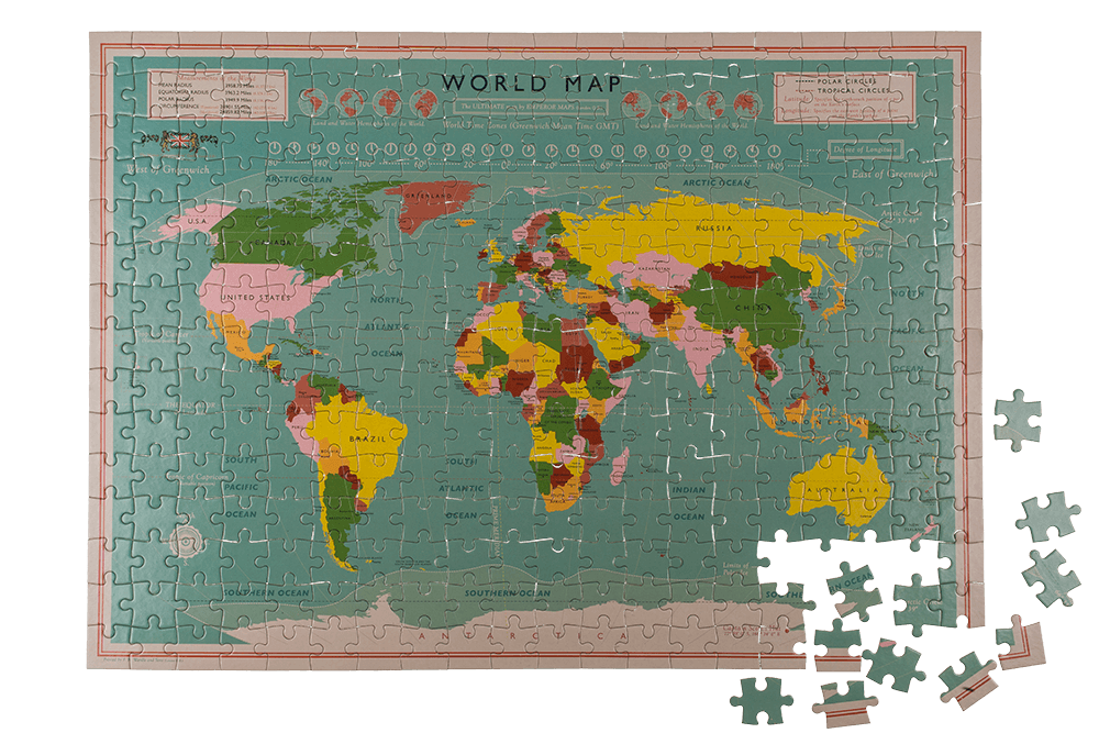 Puzzle, World Map,
