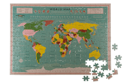 Puzzle, World Map,