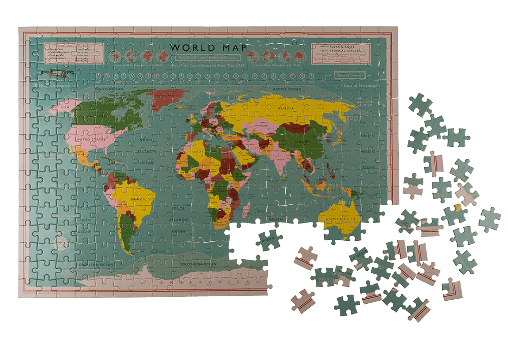 Puzzle, World Map,