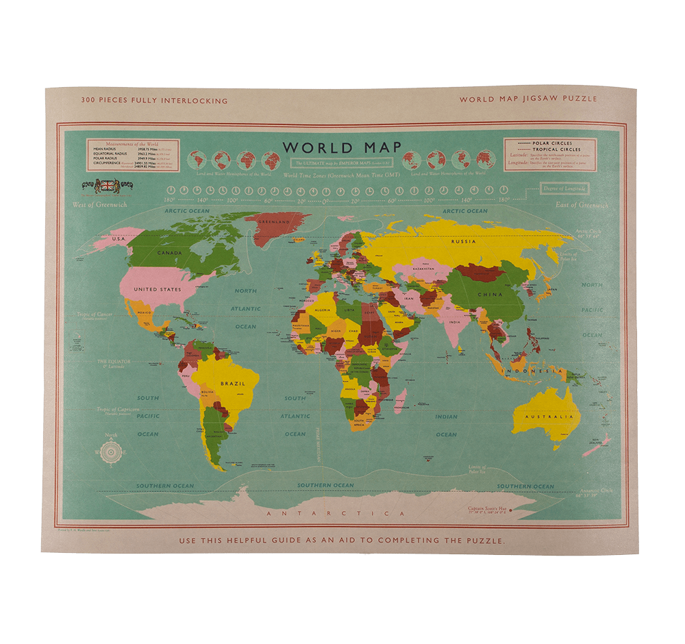 Puzzle, World Map,