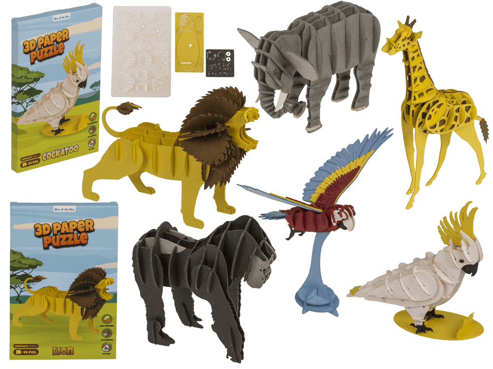 3D Puzzle made of paper, Wildlife,