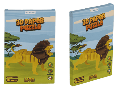 Puzzle de papel 3D, animales salvajes