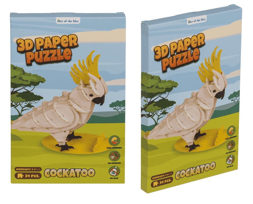 Puzzle de papel 3D, animales salvajes