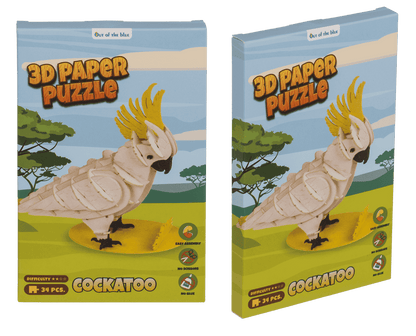 Puzzle de papel 3D, animales salvajes
