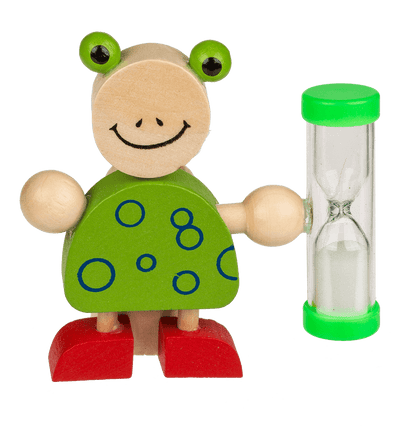 Wooden Toothbrush Holder, Animals with Hourglass,