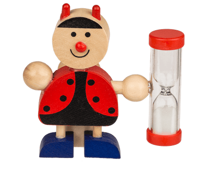 Wooden Toothbrush Holder, Animals with Hourglass,